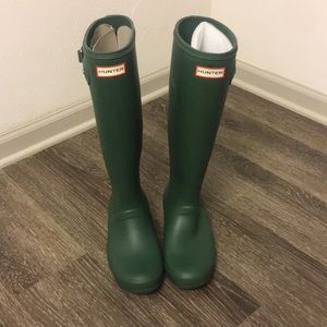 Army Green Tall Hunter Rain Boots